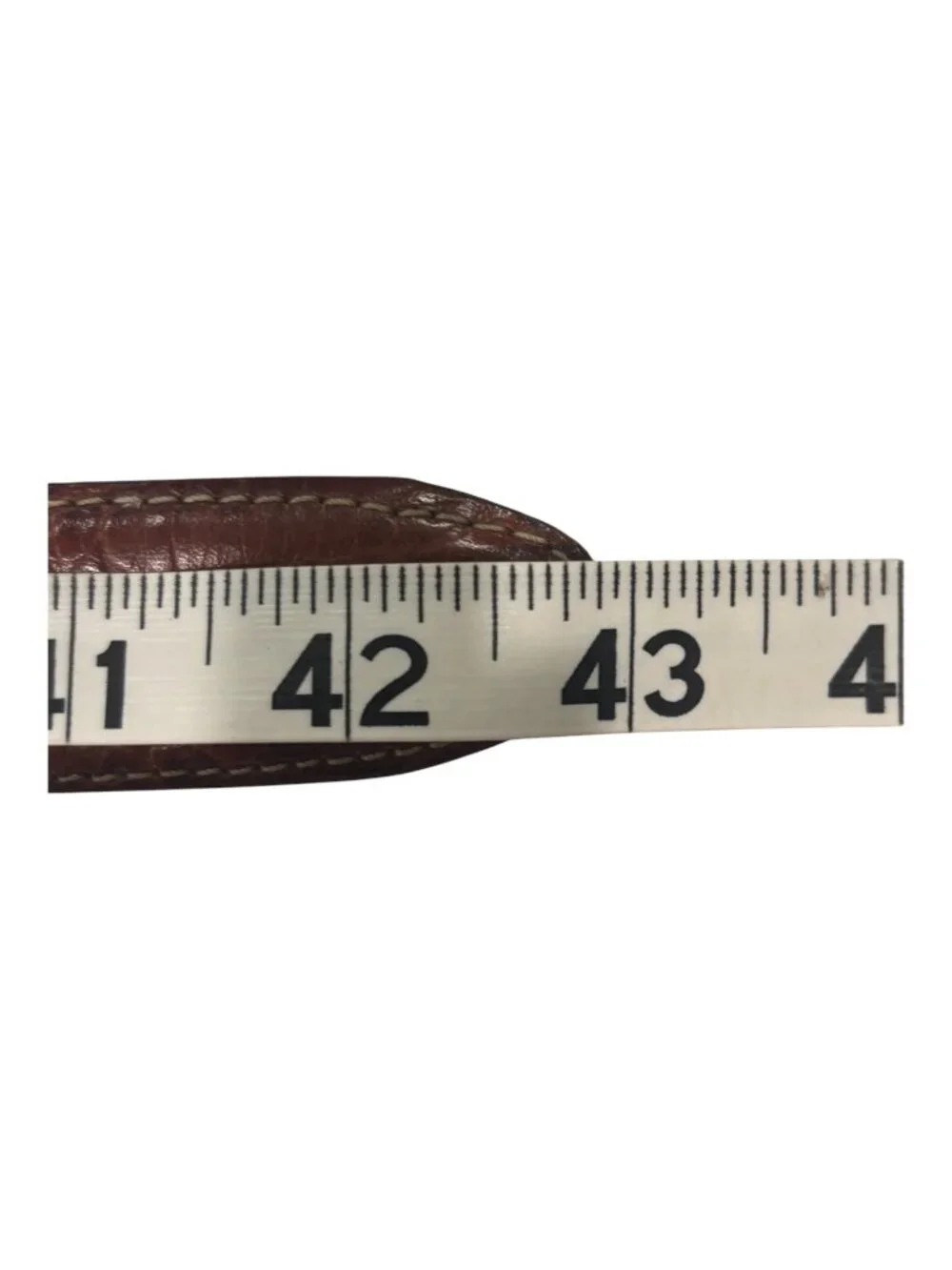 Martin Dingman Crocodile Grain Italian Calfskin Leather Belt Brown Size 36 USA